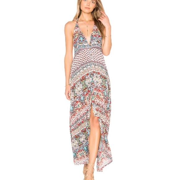 Raga Revolve Riviera Vibe Maxi Halter Dress Patchwork Paisley Boho Cottage Large - Picture 15 of 15